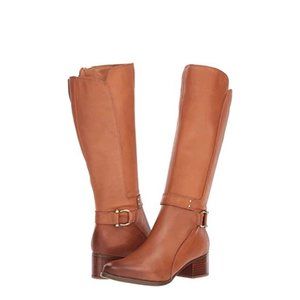 NATURALIZER BOOTS , LEATHER, (WIDE CALF), SIZE 6M